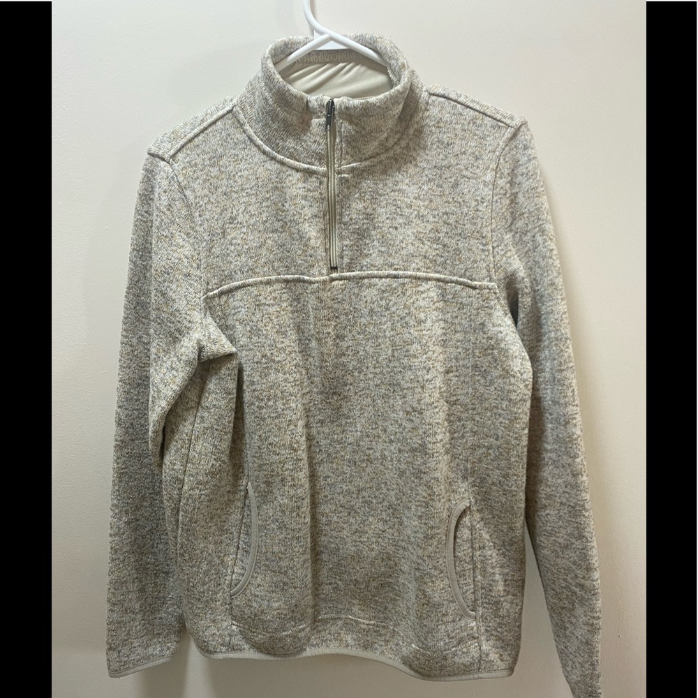 Thread and Supply Grey and Yellow Half-Zip